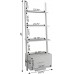 Convenience Concepts American Heritage Ladder Bookcase with File Drawer White