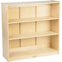 ECR4Kids Birch Bookcase with Adjustable Shelves GREENGUARD Gold Certified Wooden Book Display for Kids 3 Shelves Natural Book Shelf Organizer for Homeschool and Classrooms 36in H