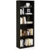 FURINNO JAYA Simply Home 5-Shelf Bookcase 5-Tier Espresso