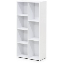 Furinno Luder Bookcase Book Storage  7-Cube White