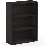 Furinno Pasir 3-Tier Open Shelf Bookcase Dark Espresso