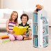 HM&DX 360° Rotating Children's Bookshelf,Cartoon Books Rack Floor Simple Child Book Shelf for Home Bookcases Furniture