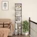 MAGINELS Narrow Bookshelf Space Saving Bookcase Metal Storage Shelf for Bedroom Living Room Office Hallway Kitchen Storage and Collections,5 Tiers