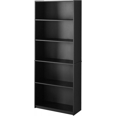 Mainstay` 71 5-Shelf Standard Bookcase Black