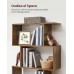 VASAGLE Bookcase 5-Tier Bookshelf Display Shelf and Room Divider Freestanding Decorative Storage Shelving Rustic Brown ULBC62BX