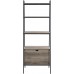 Walker Edison Furniture Company Industrial Wood Ladder Bookcase 72 Inch Grey Wash