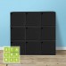 Way Basics Eco Stackable Connect Storage Cube Cubby Organizer with Door Tool-Free Assembly and Uniquely Crafted from Sustainable Non Toxic zBoard Paperboard Black