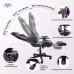AA Products Gaming Chair High Back Ergonomic Computer Racing Chair Adjustable Gamer Chair with Footrest Lumbar Support Swivel Chair – BlackPurple