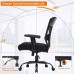 Big and Tall Office Chair 500lbs Wide Seat Desk Chair Ergonomic Computer Chair Task Rolling Swivel Chair with Lumbar Support Armrest Adjustable Mesh Chair for Adults Women Black
