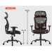 Big and Tall Office Chair Ergonomic Chair 400lbs Wide Seat Executive Desk Chair with Lumbar Support Adjustable Armrest Headrest High Back Mesh Computer Chair Rolling Swivel Task ChairBlack