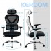 Ergonomic Office Chair KERDOM Home Desk Chair Comfy Breathable Mesh Task Chair High Back Thick Cushion Computer Chair with Headrest and 3D Armrests Adjustable Height Home Gaming Chair White-S