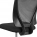 Flash Furniture Ergonomic Mid-Back Mesh Drafting Chair with Black Fabric Seat and Adjustable Foot Ring