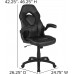 Flash Furniture X10 Gaming Chair Racing Office Ergonomic Computer PC Adjustable Swivel Chair with Flip-up Arms Black LeatherSoft