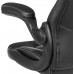 Flash Furniture X10 Gaming Chair Racing Office Ergonomic Computer PC Adjustable Swivel Chair with Flip-up Arms Black LeatherSoft