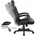 Furmax Office Chair Desk Chair Leather Gaming Chair Computer Chair Racing Style Ergonomic Adjustable Swivel Task Chair with Lumbar Support and Arms Black