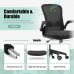 Furmax Office Chair Mesh Desk Chair with Adjustable Arms Ergonomic Computer Chair Rolling Chair with Back and Lumbar Support Black