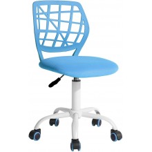 FurnitureR Computer Desk Chair Swivel Armless Mesh Task Office Chair Adjustable Home Children Study Adjustable Height & Lumbar Support Blue …