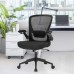 Home Office Chair Ergonomic Desk Chair Mesh Computer Chair Swivel Rolling Executive Task Chair with Lumbar Support Arms Mid Back Adjustable Chair for Men Adults Black