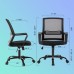 Home Office Desk Chair Ergonomic Mesh Computer Chair Mid Back Rolling Swivel Adjustable Task Chair with Armrests