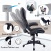 HZLAGM Office Chairs,Massage Chair with Heating Function,100% PU Leather,Big and Tall Office Chair,Adjustable Height and Angle of Office Chairs.