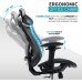 Mesh Office Chair Ergonomic Office Chair with Adjustable Lumbar Support Armrest Headrest Tilt High Back Desk Chair with Mute Wheel for Office Home Gaming