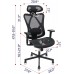 Mesh Office Chair Ergonomic Office Chair with Adjustable Lumbar Support Armrest Headrest Tilt High Back Desk Chair with Mute Wheel for Office Home Gaming