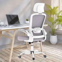 Mimoglad Office Chair High Back Ergonomic Desk Chair with Adjustable Lumbar Support and Headrest Swivel Task Chair with flip-up Armrests for Guitar Playing 5 Years Warranty