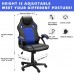 Muzii Gaming Computer Chair Video Game Chair PU Leather Ergonomic Adjustable Racing Office Desk Chair with Wheels for Teens and Kids Blue