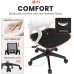 Neo Chair Office Computer Desk Chair Gaming-Ergonomic Mid Back Cushion Lumbar Support with Wheels Comfortable Blue Mesh Racing Seat Adjustable Swivel Rolling Home Executive Black