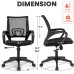 Neo Chair Office Computer Desk Chair Gaming-Ergonomic Mid Back Cushion Lumbar Support with Wheels Comfortable Blue Mesh Racing Seat Adjustable Swivel Rolling Home Executive Black