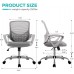 Office Chair Ergonomic Computer Chair Mesh Back Desk Chair Mid Back Task Chair with Armrests Height Adjustable for Home Office Gaming