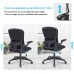 Office Chair FelixKing Ergonomic Desk Chair with Adjustable Height Swivel Computer Mesh Chair with Lumbar Support and Flip-up Arms Backrest with Breathable Mesh Black