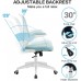 Office Chair FelixKing Ergonomic Desk Chair with Adjustable Height Swivel Computer Mesh Chair with Lumbar Support and Flip-up Arms Backrest with Breathable Mesh Light Blue