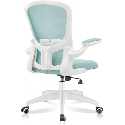 Office Chair FelixKing Ergonomic Desk Chair with Adjustable Height Swivel Computer Mesh Chair with Lumbar Support and Flip-up Arms Backrest with Breathable Mesh Light Blue