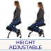 ProErgo Pneumatic Ergonomic Kneeling Chair | Fully Adjustable Mobile Office Seating | Improve Posture to Relieve Neck & Back Pain | Easy Assembly | Use in Home Office & Classroom
