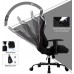 Reclining Gaming Chair Adjustable Back Angle and Arms High Back PU Leather E-Sports Racing Gamer PC Computer Desk Swivel Office Chair Grey