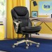 Serta Ergonomic Executive Office Motion Technology Adjustable Mid Back Desk Chair with Lumbar Support Black Bonded Leather
