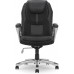 Serta Executive Office Padded Arms Adjustable Ergonomic Gaming Desk Chair with Lumbar Support Faux Leather and Mesh Black