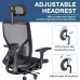SUNNOW Ergonomic Office Chair with Adjustable Lumbar Support High-Back Mesh Desk Chair with Sliding Seat Headrest 2D Armrest Swivel Computer Task Chair for Home