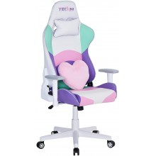 Techni Sport PC Gaming Chair with Foam Seat and Padded Arms Reclining Chair with Height and Tilt Adjustment Kawaii