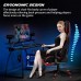 X-VOLSPORT Massage Gaming Chair with Footrest Reclining High Back Computer Game Chair with Lumbar Support and Headrest Racing Style Video Gamer Chair Red