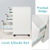 DASROOM 3 Drawer Rolling Wood File Cabinet Home Office Portable Vertical Mobile Storage Filing Cabinet with Wheels Assembly Required White