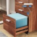 DEVAISE 3 Drawer Wood Mobile File Cabinet Rolling Filing Cabinet for Letter A4 Size Walnut