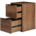 GREATMEET 2 Drawer Wooden File Cabinet Vertical Storage Filing Cabinet with Hanging Bars for Letter Size Home Office File Storage Cabinet,Brown