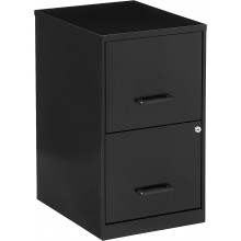 Lorell 14341 18 Deep 2-Drawer File Cabinet Black