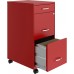 Lorell SOHO Box Mobile File Cabinet 26.5 x 14.3 x 18 in Red