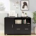 Tribesigns Large File Cabinet with Lock and Drawer Modern Mobile Lateral Filing Cabinet Printer Stand Legal Letter A4 Size with Wheels and Storage Shelves for Home Office Black