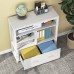 Tribesigns Wood Lateral File Cabinet with Drawer for Letter Size Large Modern Filing Cabinet Printer Stand with Metal Wire Open Storage Shelves for Home Office White