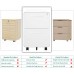 YITAHOME 2 Drawer Rolling File Cabinet Metal Mobile Filing Cabinet with Lock Under Desk Anti-Tilt File Cabinet for Legal Letter Files in Commercial Office Home White