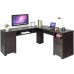 GOFLAME 66 Modern L-Shaped Desk with Drawers PC Laptop Corner Table Workstation Space Saving Computer Desk with Spacious Surface Writing Table Home Office Computer Desk Coffee